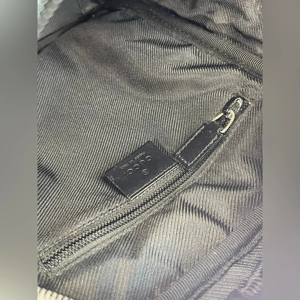 Gucci Black and Gray Monogram Messenger Bag